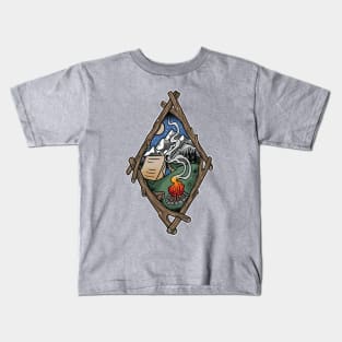 Camping illustration Kids T-Shirt